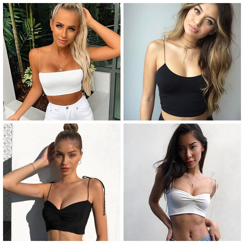 Pleated sexy camisole