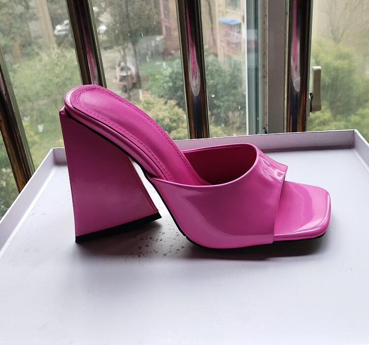 Catwalk Fashion Sandals And Slippers Female High-Heel Printed Fish Mouth Shoes