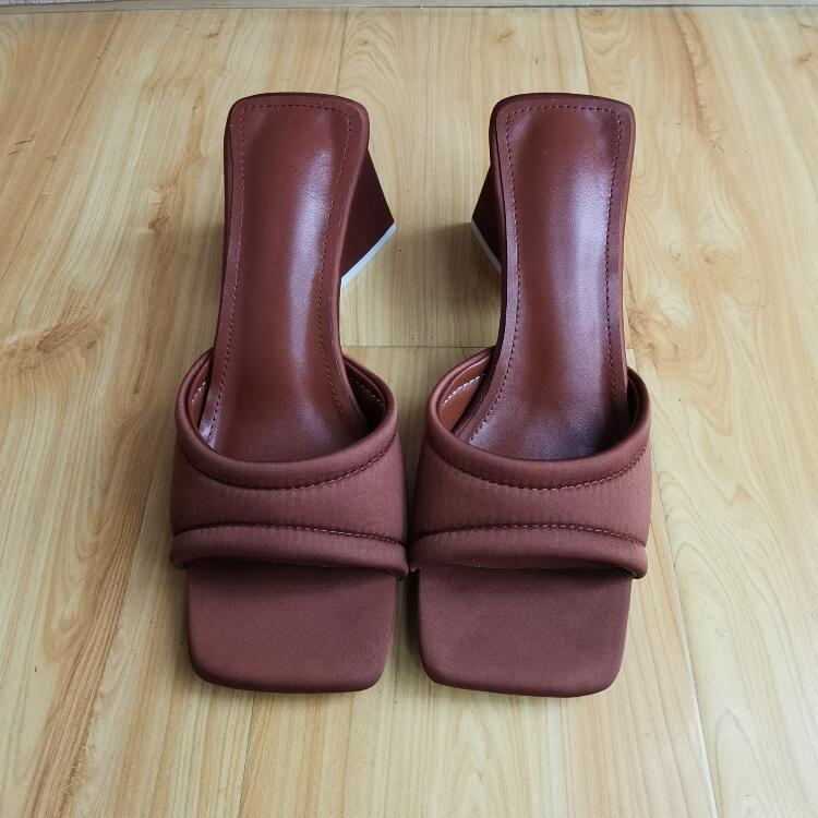 Catwalk Fashion Sandals And Slippers Female High-Heel Printed Fish Mouth Shoes