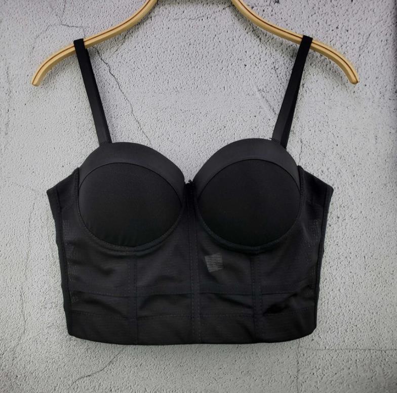 Fashion Mesh Push-chest Style Women's Corset Bra Corset Nightclub Party Sexy Crop Top Vest