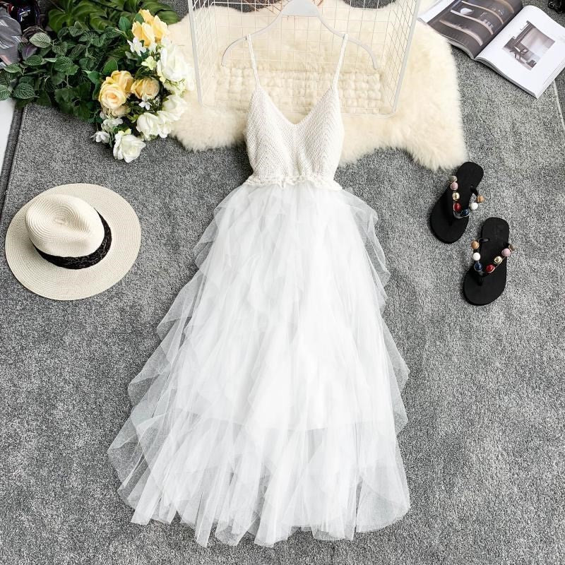Sling mesh dress