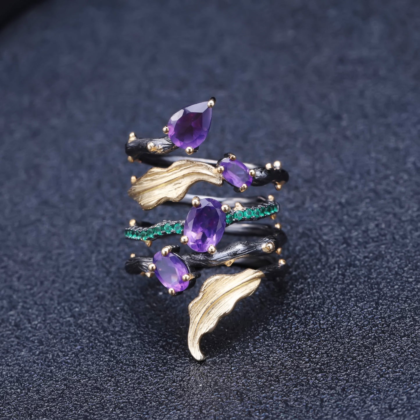 Designer Design Personalized Gem Inlaid Ring