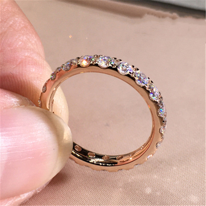S925 Sterling Silver Gypsophila Simulation Diamond Ring For Women