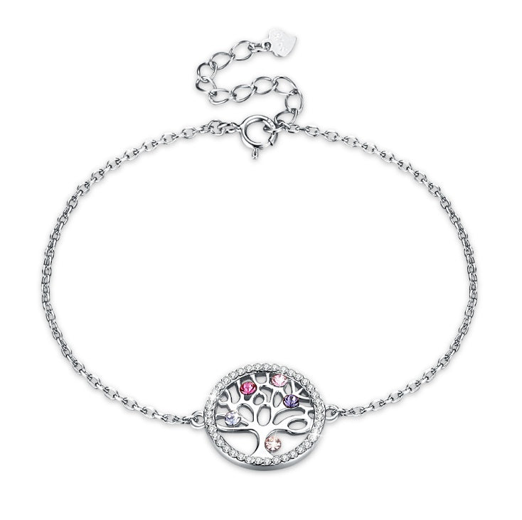 925 Sterling Silver Crystal Life Tree Bracelets For Women