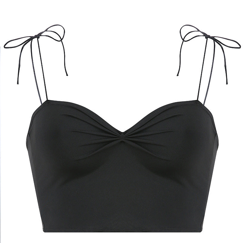 Pleated sexy camisole