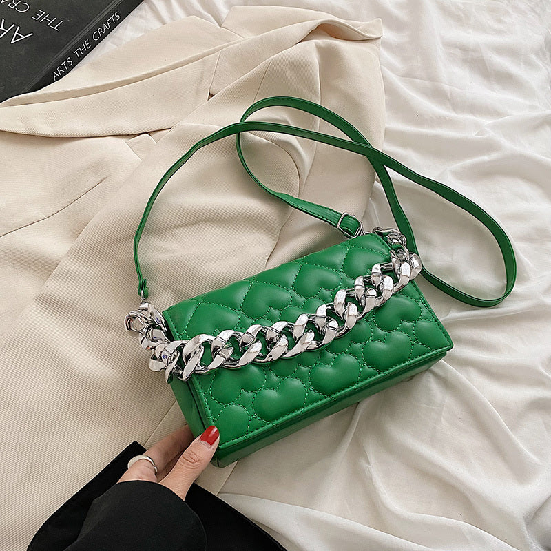 Heart-Shaped Unique Embroidered Single Room Crossbody Bag