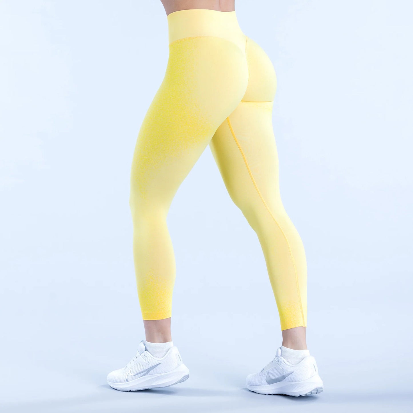 Seamless Yoga Pants High Waist Pleating Hip Lifting Fitness Trousers