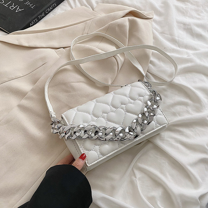 Heart-Shaped Unique Embroidered Single Room Crossbody Bag