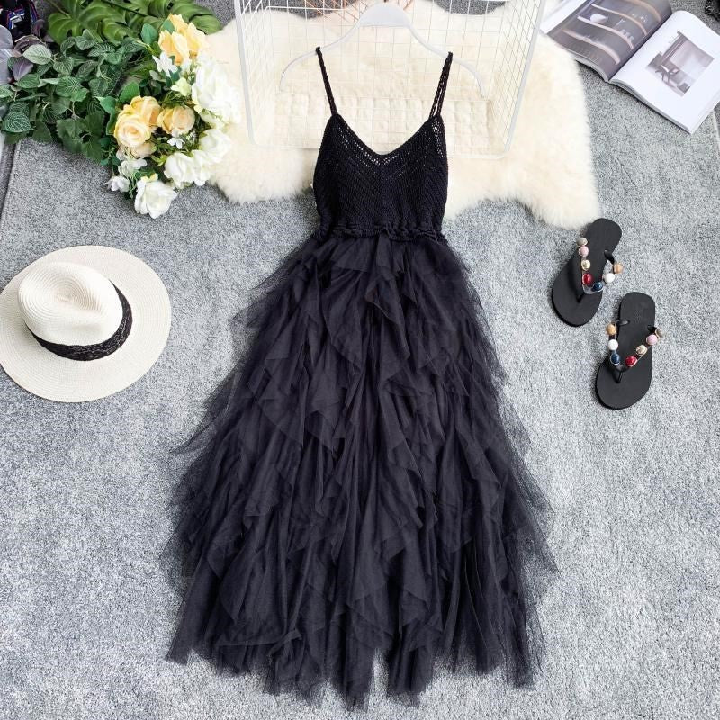 Sling mesh dress