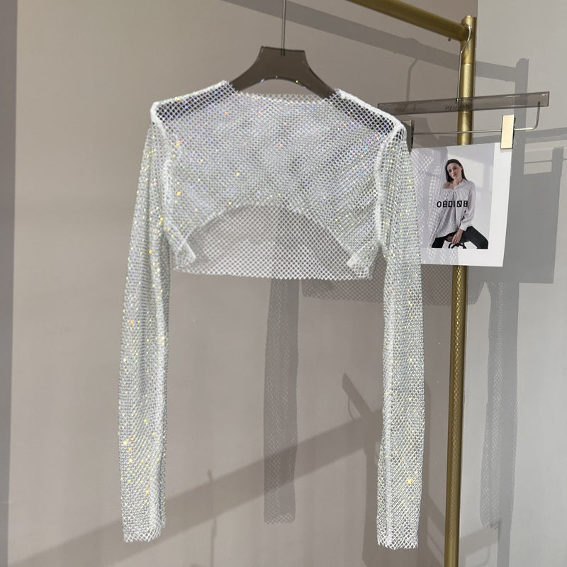 Colored Diamond Short Top Mesh