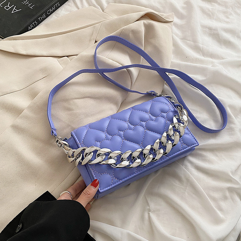 Heart-Shaped Unique Embroidered Single Room Crossbody Bag