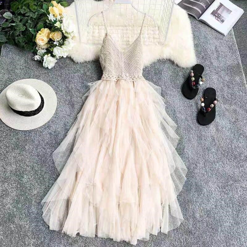 Sling mesh dress