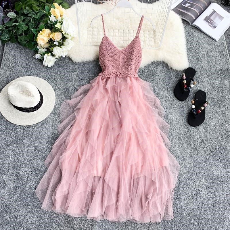 Sling mesh dress