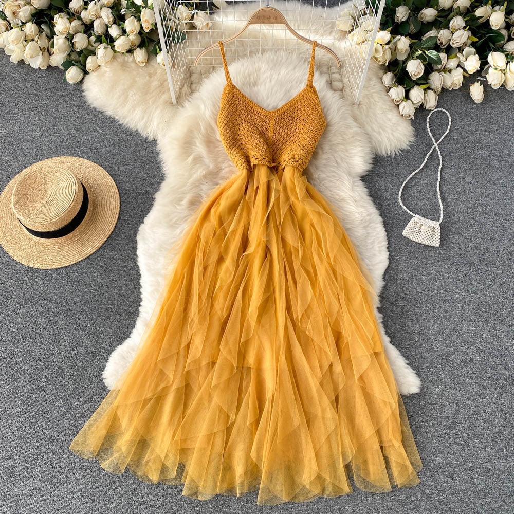 Sling mesh dress