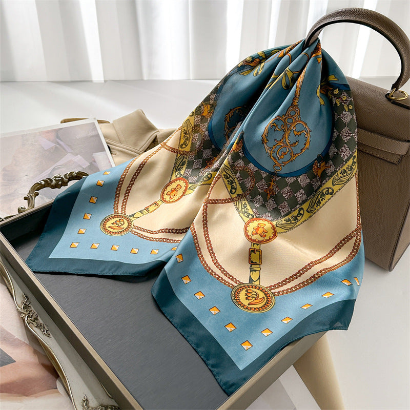 European And American Chain Scarf Printing