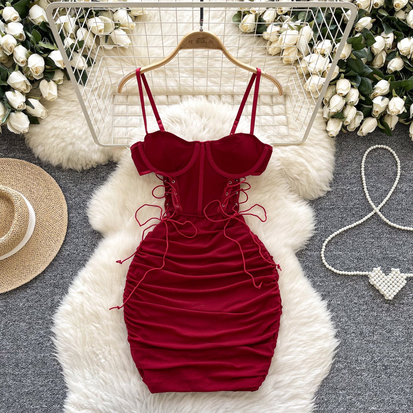Fashion Personality Strap Tube Top Dress Women