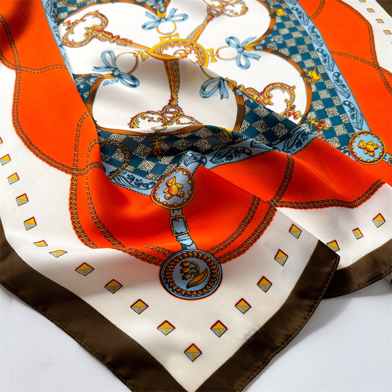 European And American Chain Scarf Printing