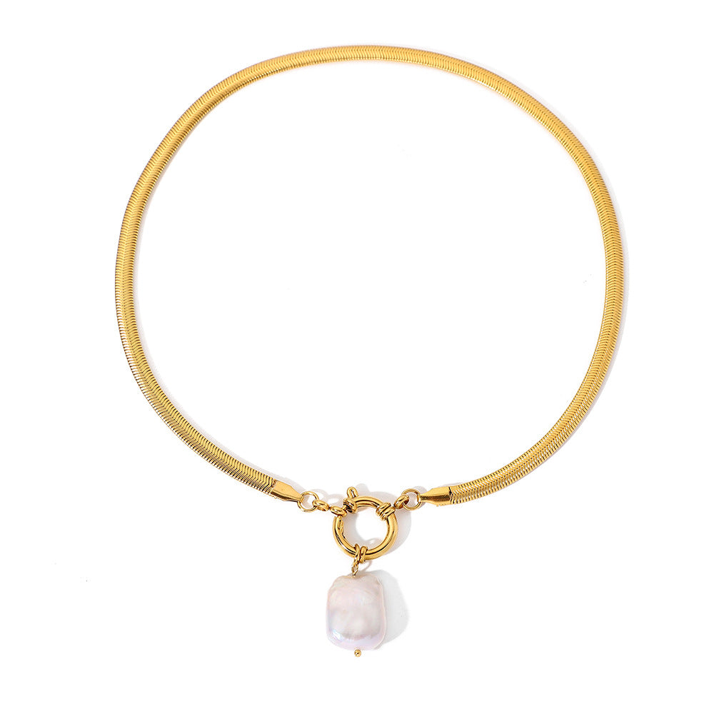 Titanium Steel Freshwater Pearl Stainless Steel Necklace