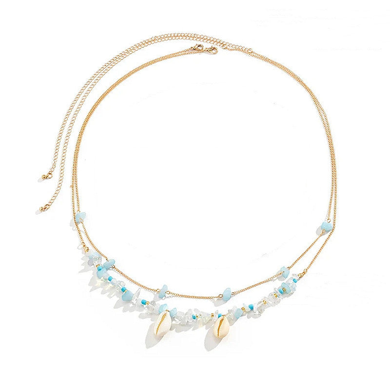 Sommerstrand Sexy unregelmäßige Kies Anhänger Taille Kette