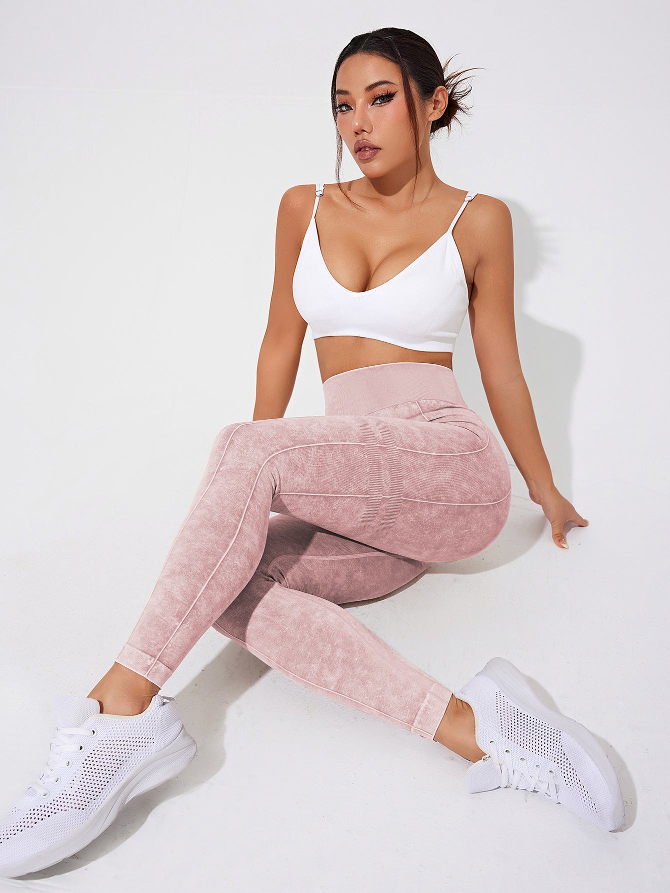 Seamless Yoga High Waist Belly Contracting Sports Tights
