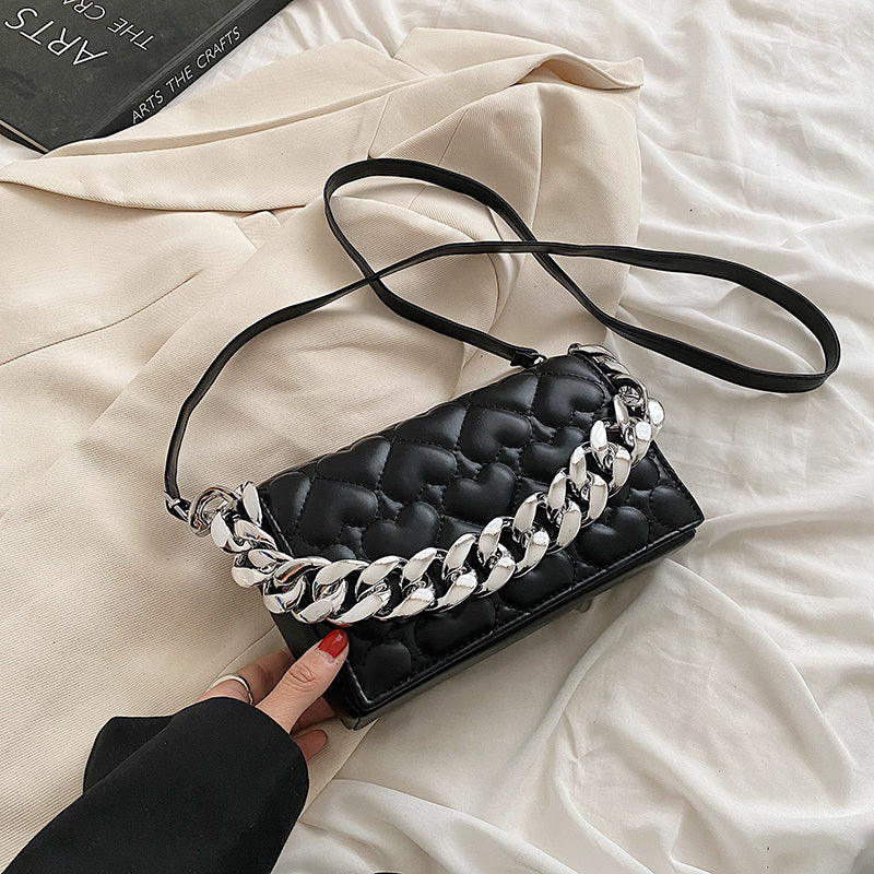 Heart-Shaped Unique Embroidered Single Room Crossbody Bag