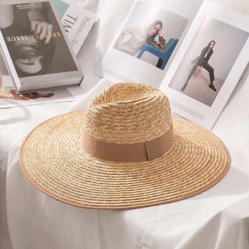 Straw Brim Straw Hat Big Sunshade