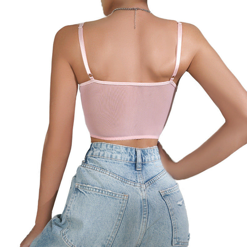 Women's Embroidered Waist Girdling Band Pure Desire Camisole