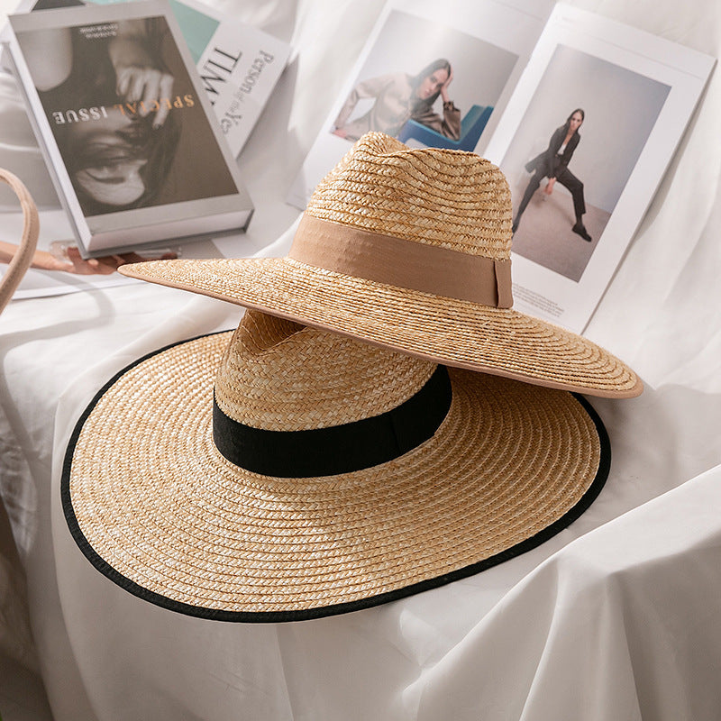 Straw Brim Straw Hat Big Sunshade