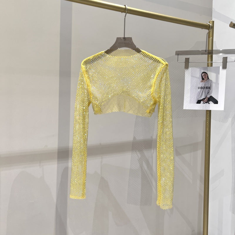Colored Diamond Short Top Mesh