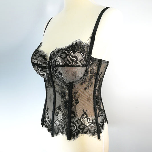 Black Lace Sexy Cutout Camisole Slim Vest