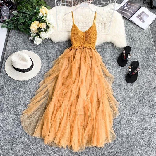 Sling mesh dress