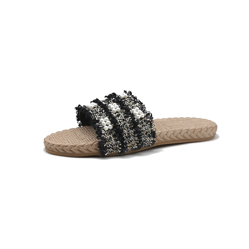Net red fairy wind flat slippers