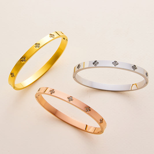 Diamant-Titanstahl-Armband Nischendesign