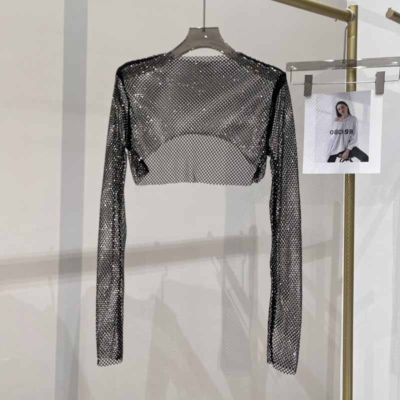 Colored Diamond Short Top Mesh