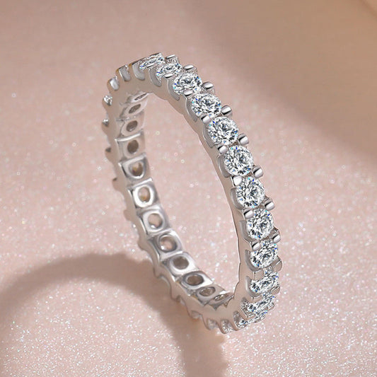 S925 Sterling Silver Gypsophila Simulation Diamond Ring For Women