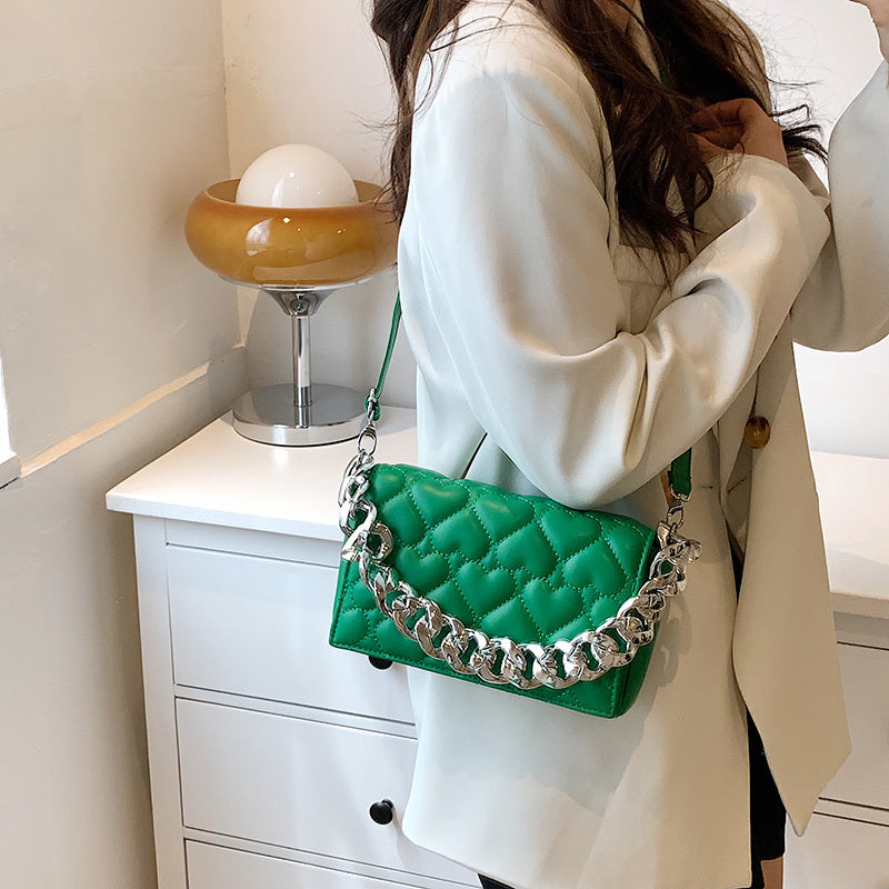 Heart-Shaped Unique Embroidered Single Room Crossbody Bag