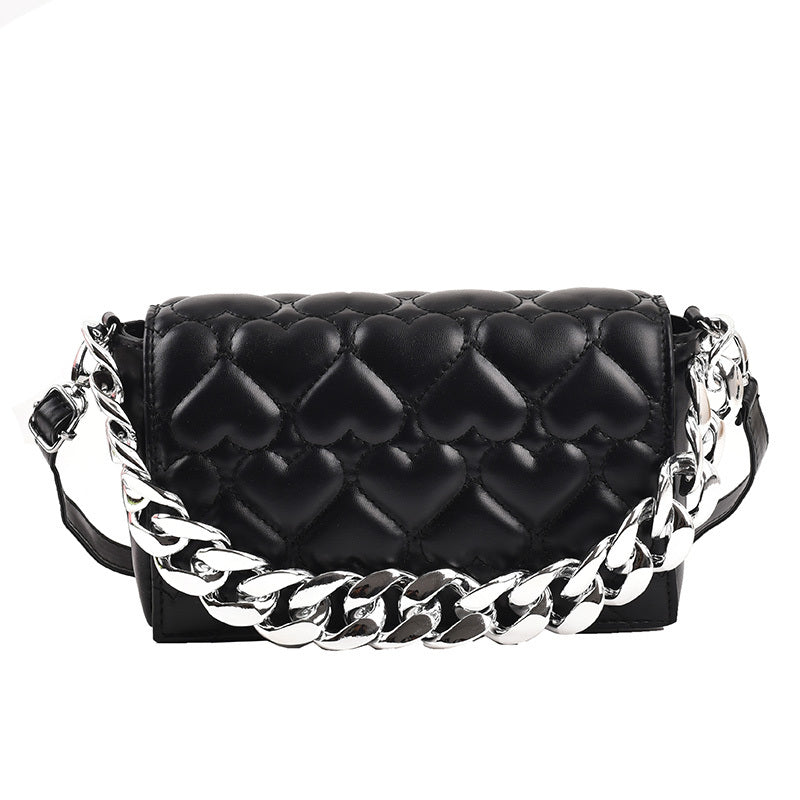 Heart-Shaped Unique Embroidered Single Room Crossbody Bag