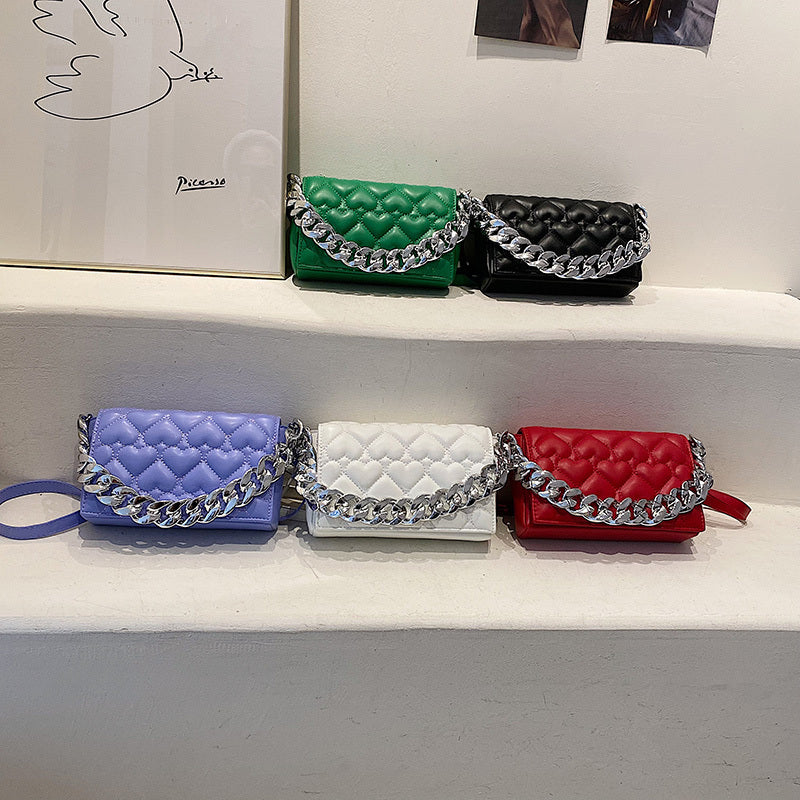 Heart-Shaped Unique Embroidered Single Room Crossbody Bag